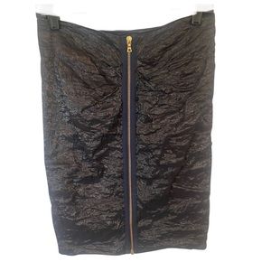 Yigal Azrouel Ruched Skirt with Exposed Zipper NWT